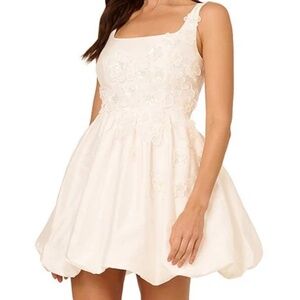 Adrianna Papell Bridal Size 12 Taffeta Bubble Mini Dress